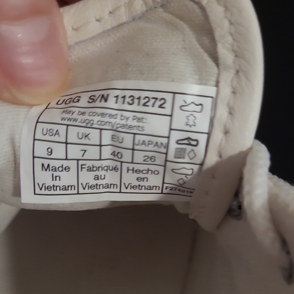 UGG Women's Sneakers in White with Leopard Accents - Picture 8 of 11